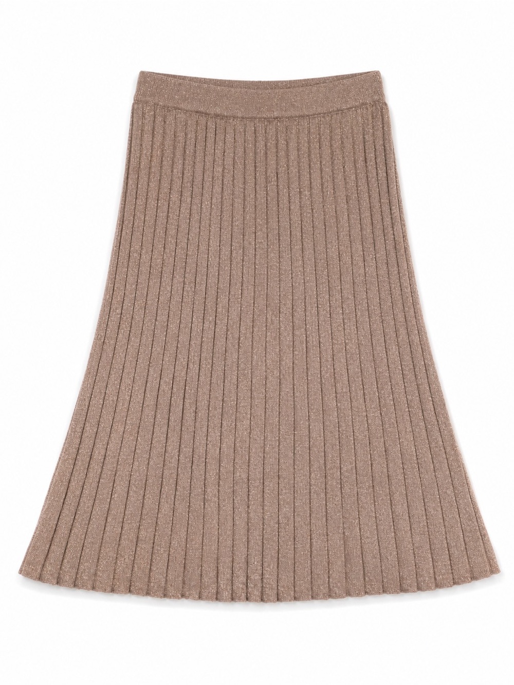 FARM Rio Blush Pleated Metallic Skirt in Shimmery NWT
